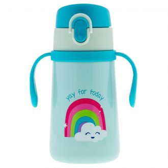 Termo jeklenička z ročaji in slamico Stephen Joseph - Mavrica