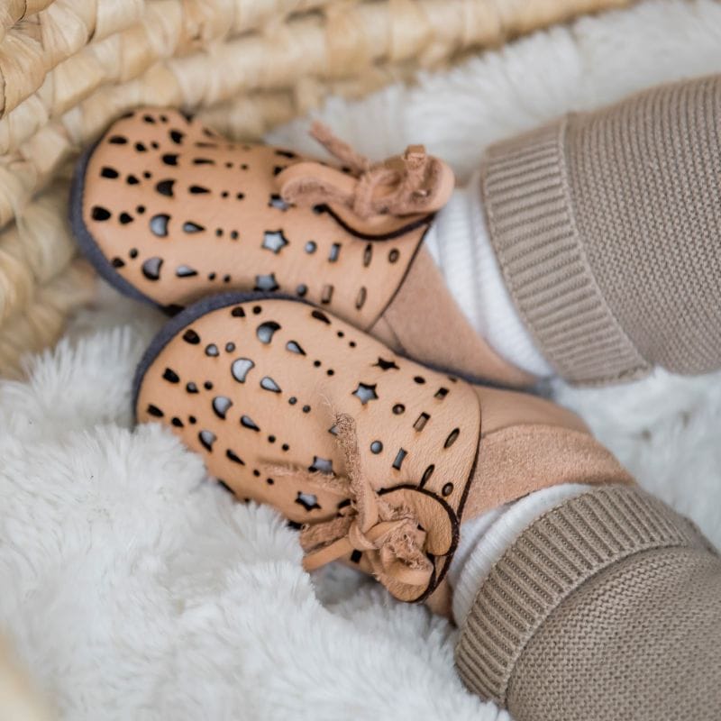 Otroški usnjeni copati Baobaby - Sandals Dots Powder - slika 3