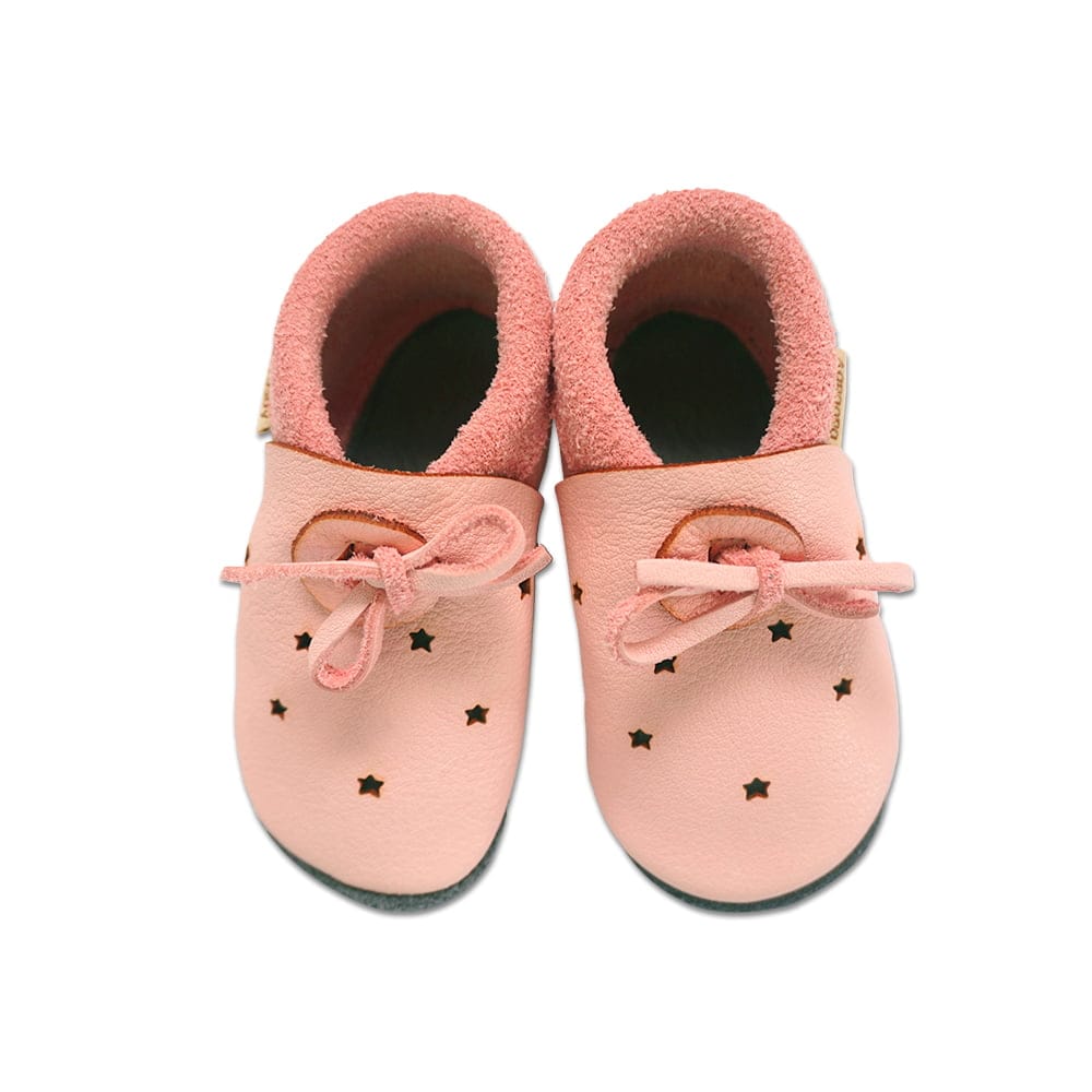 Baby usnjeni copati Baobaby - Sandals Stars Pink