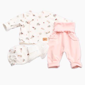 Bombažni kompletek za novorojenčka - Flowers