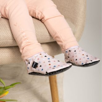 Otroški barefoot copati SNUGI - Hearts