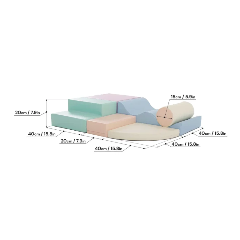 IGLU Soft Play Tapis de sécurité Doux pour atterrissage en Cas d'accident – Dimensions : 100 cm x 50 cm x 5 cm – 5 pièces (Pastel IGLU Soft Play Tapis de sécurité Doux pour atterrissage en Cas d'accident – Dimensions : 100 cm x 50 cm x 5 cm – 5 pièces (Pastel