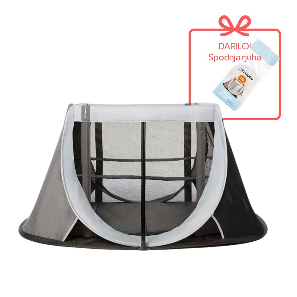 Prenosna potovalna postelja AeroMoov Travel Cot - Grey Rock