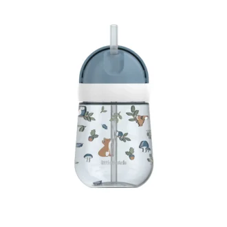 Lonček s slamico Little Dutch (300ml) - Forest Friends