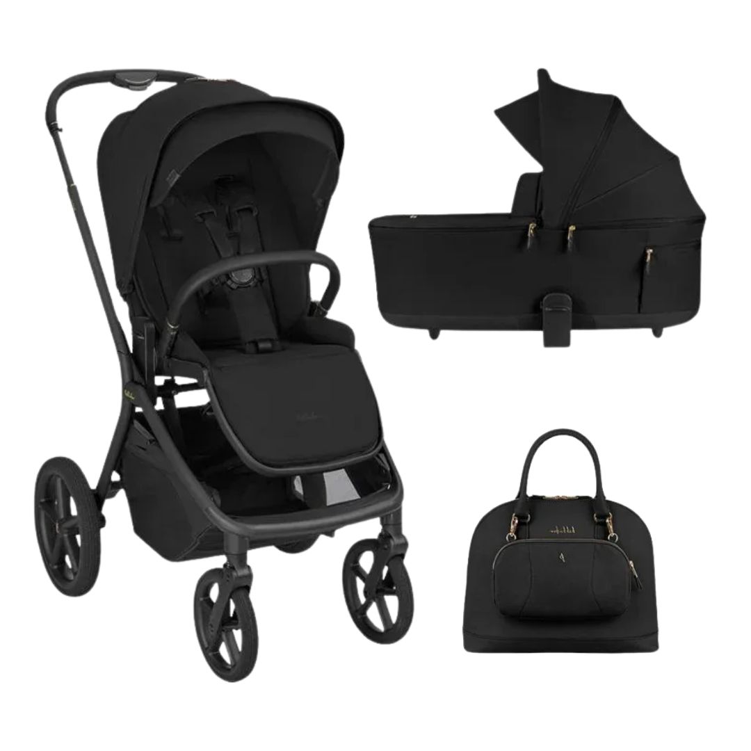 KikkaBoo® Goya Platinum voziček 2v1 - Noir