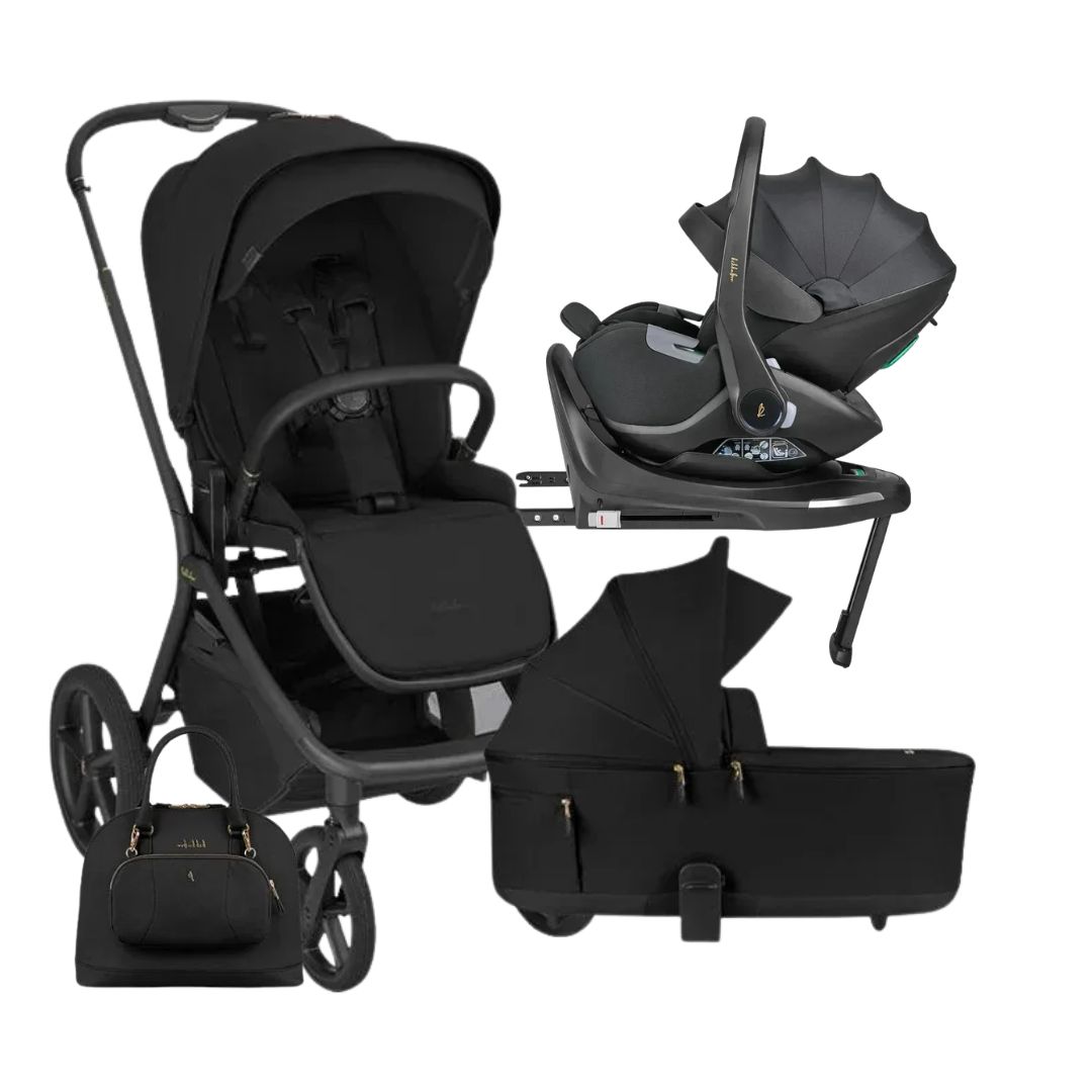 KikkaBoo® Goya Platinum komplet voziček 4v1 - Noire