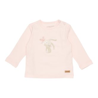 Little Dutch majica z dolgimi rokavi Pink Bunny (62)