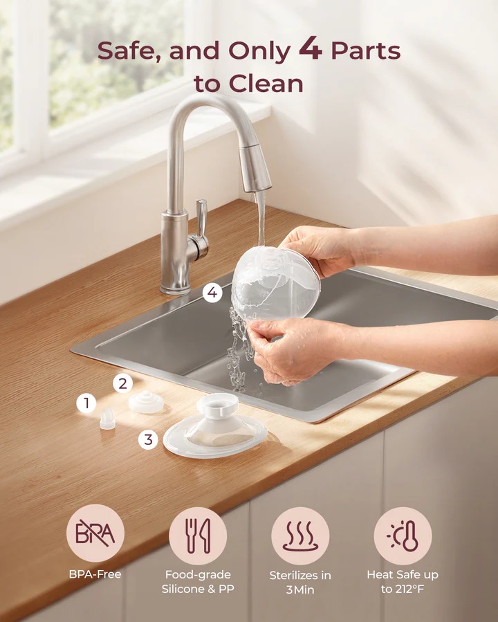 Prostoročna dvojna črpalka Momcozy® M5 All-in-One - Slika 4