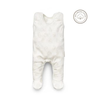 Baby pajac brez rokavov iz organskega bombaža Kenguru Gold - Full Print